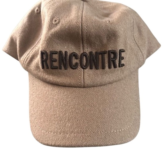 JUUN. J Rencontre Unisex Tan Wool Blend Embroidered Classic Dad's Hat OSFA